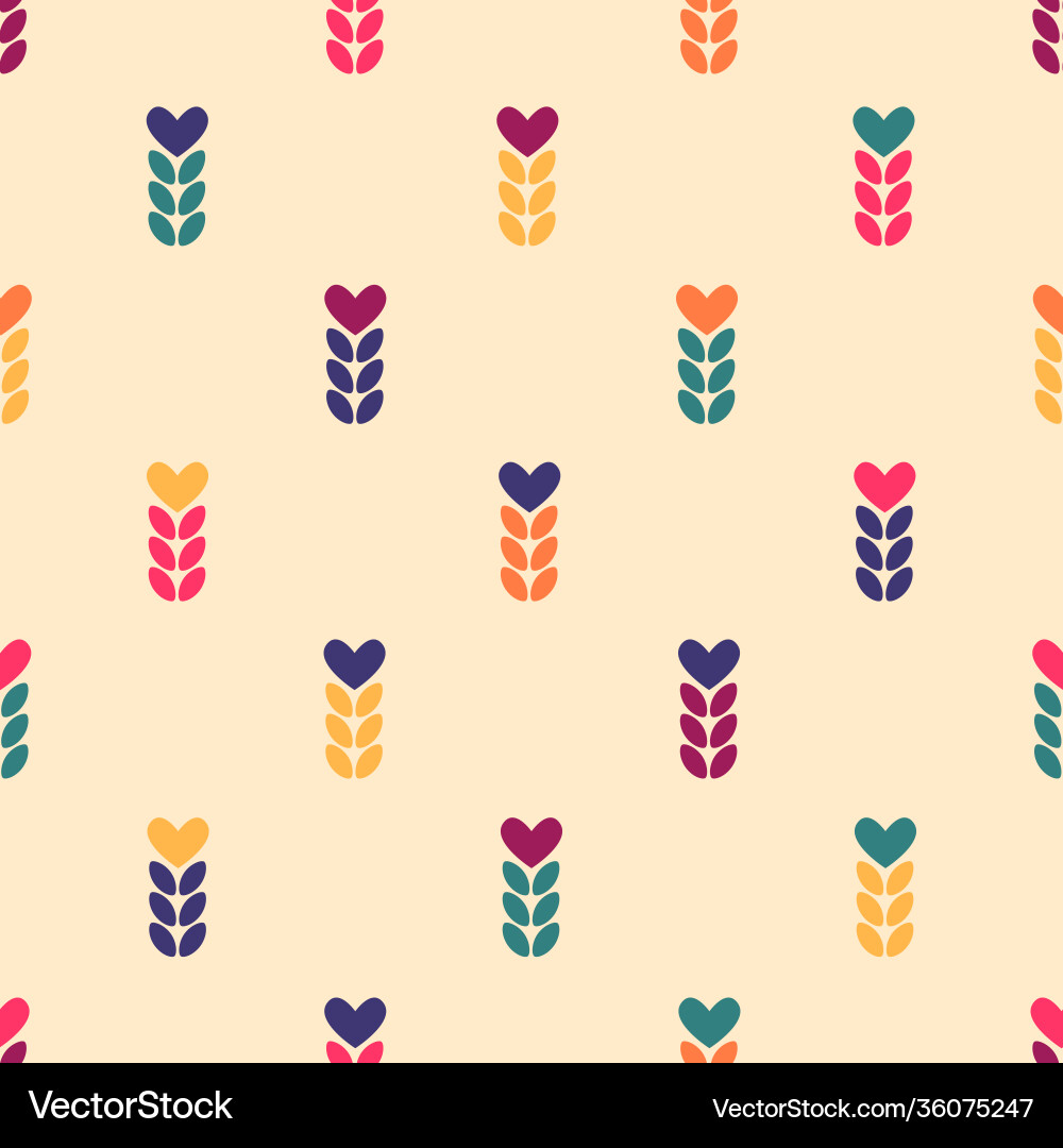 Chaotic seamless pattern multicolored spikelets Vector Image