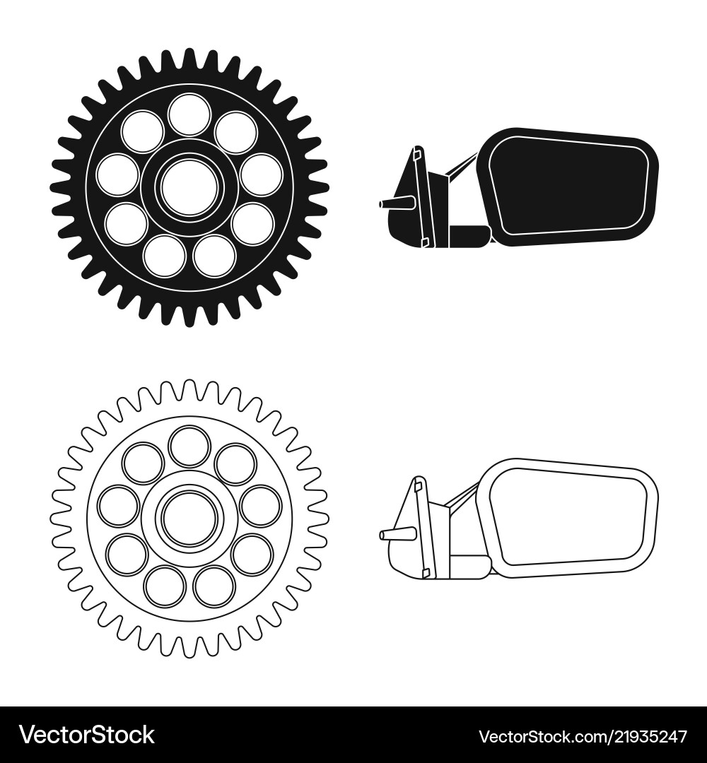 Design of auto and part symbol set Vector Image