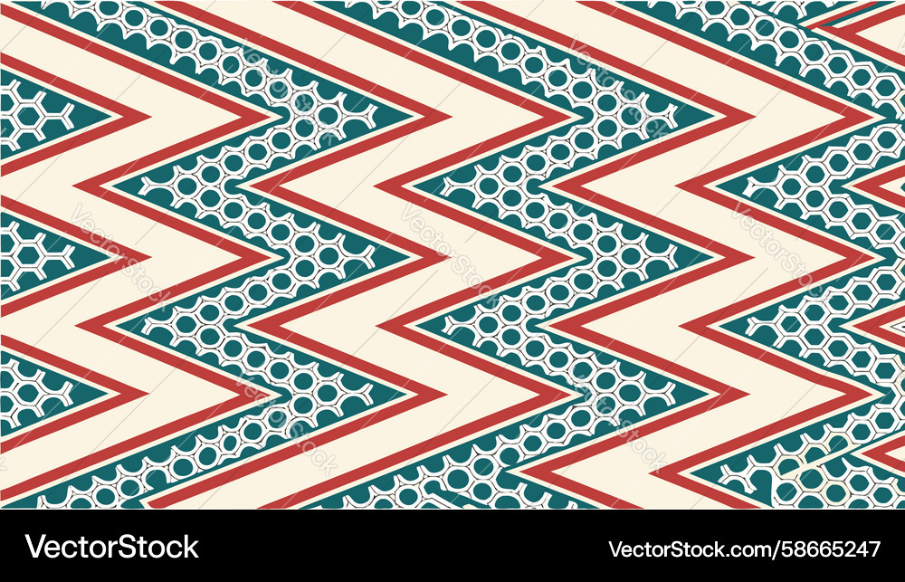 Dynamic zigzag geometric pattern with dots design Vector Image