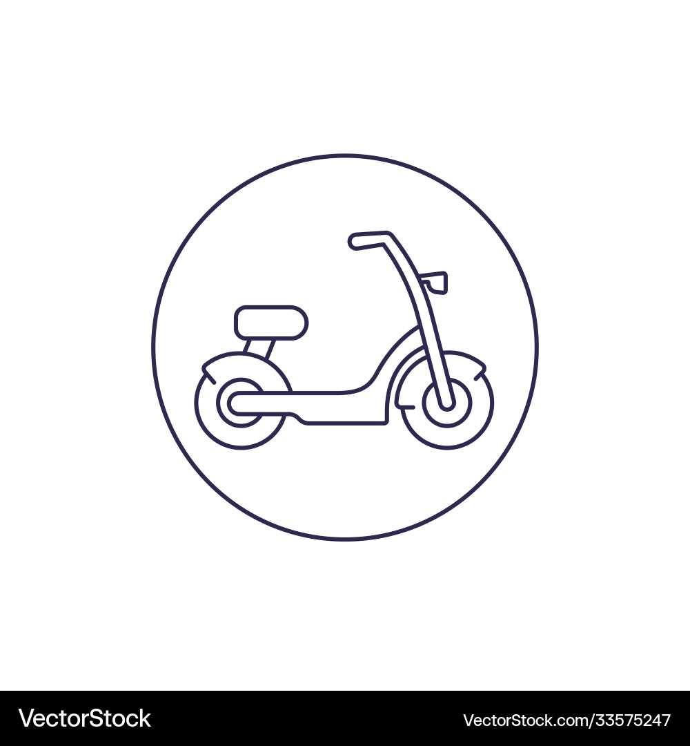 Electric Scooter Line Icon Vector Image