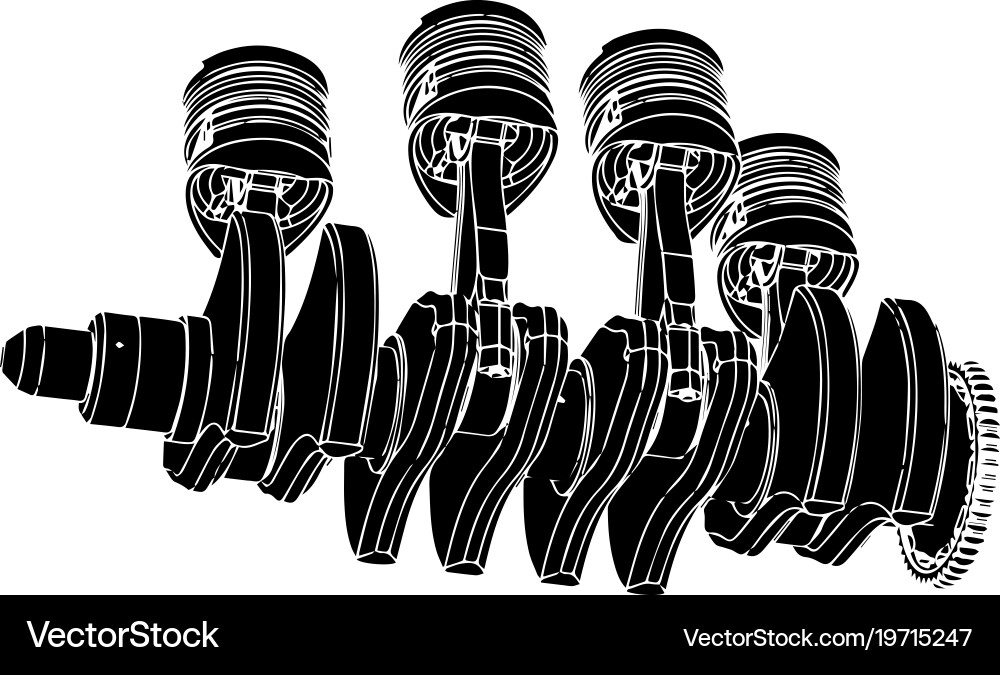 Engine over white background Royalty Free Vector Image
