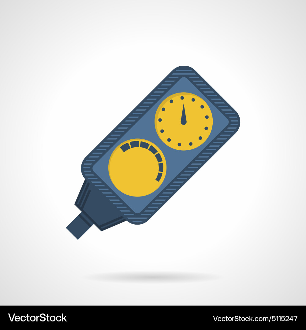 Flat color style icon for diving console vector image