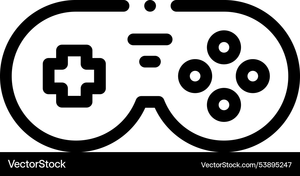 Game controller icon thin linear style design Game controller icon thin linear style design vector image