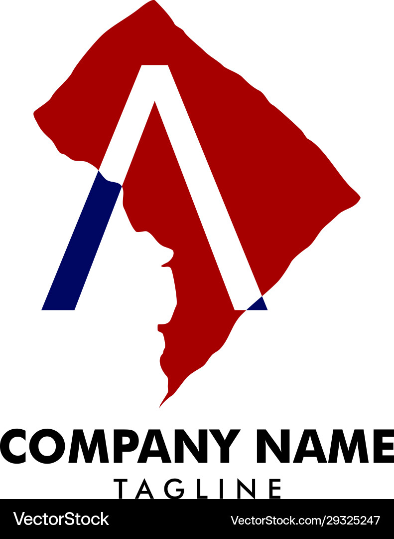 Initial letter a with washington dc map logo icon Initial letter a with washington dc map logo icon Vector Image