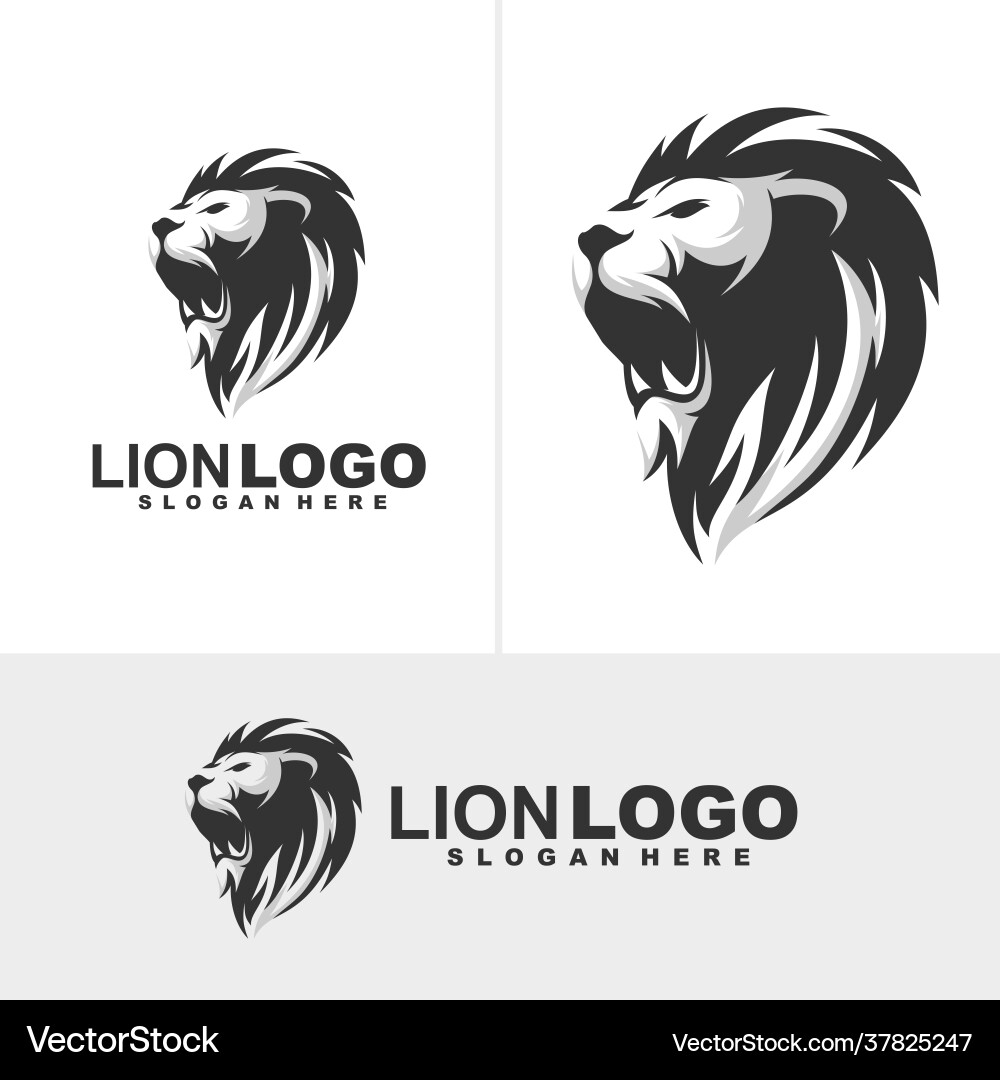 Lion Logo Template - Modern & Bold Vector Image