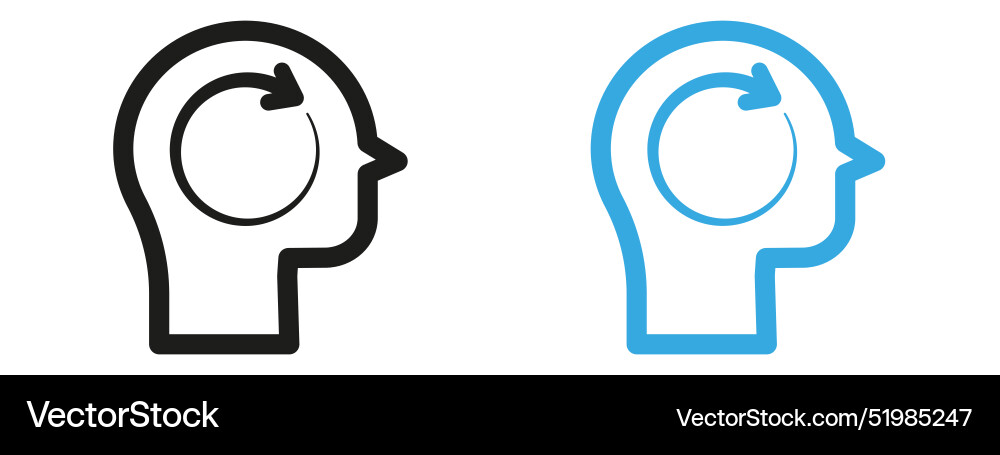Memory recall symbol emphasizing brain health Memory recall symbol emphasizing brain health Vector Image
