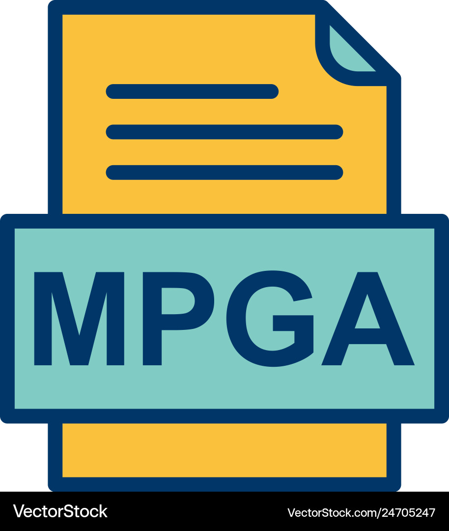 Mpga file document icon Vector Image