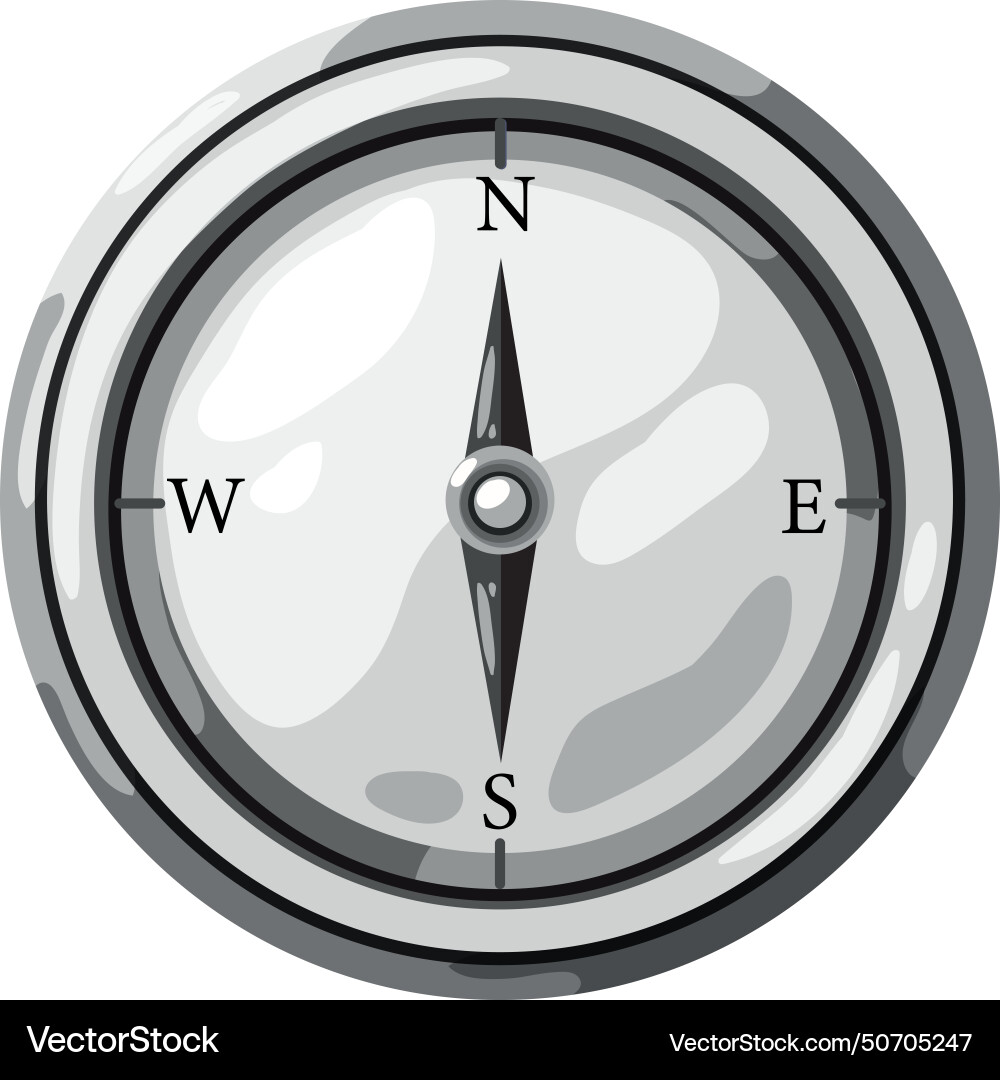 Navigational compass in a simple style Navigational compass in a simple style vector image