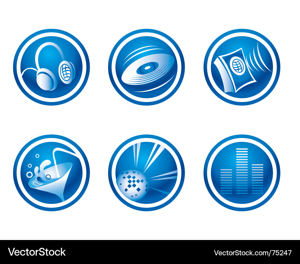 Party Web Icons Set Vector Image