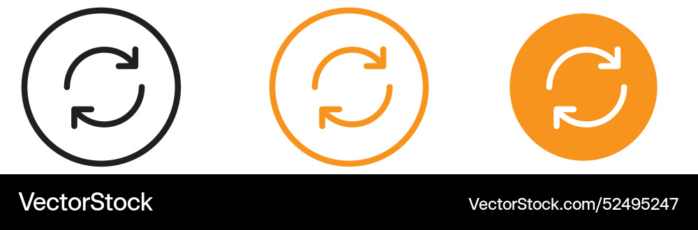 Synchronization icon set data sync for technology vector image