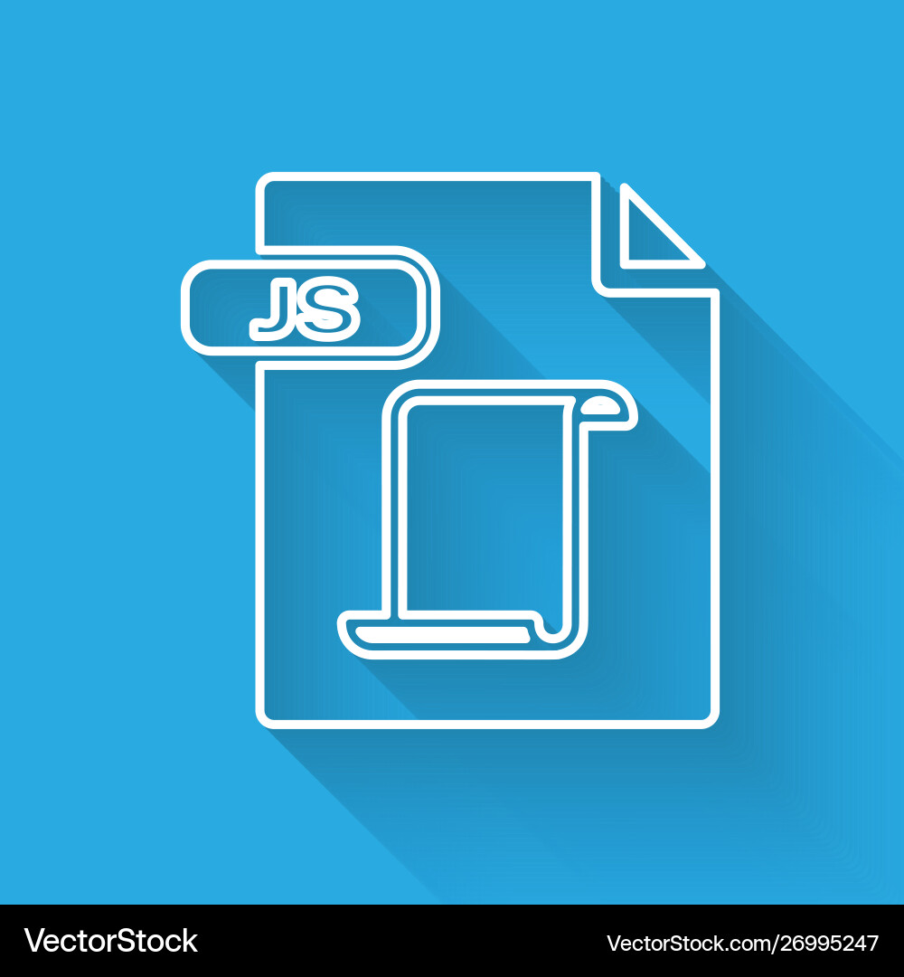 White line js file document download button White line js file document download button Vector Image