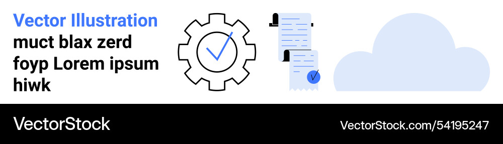 Workflow automation concept with gear documents Workflow automation concept with gear documents vector image