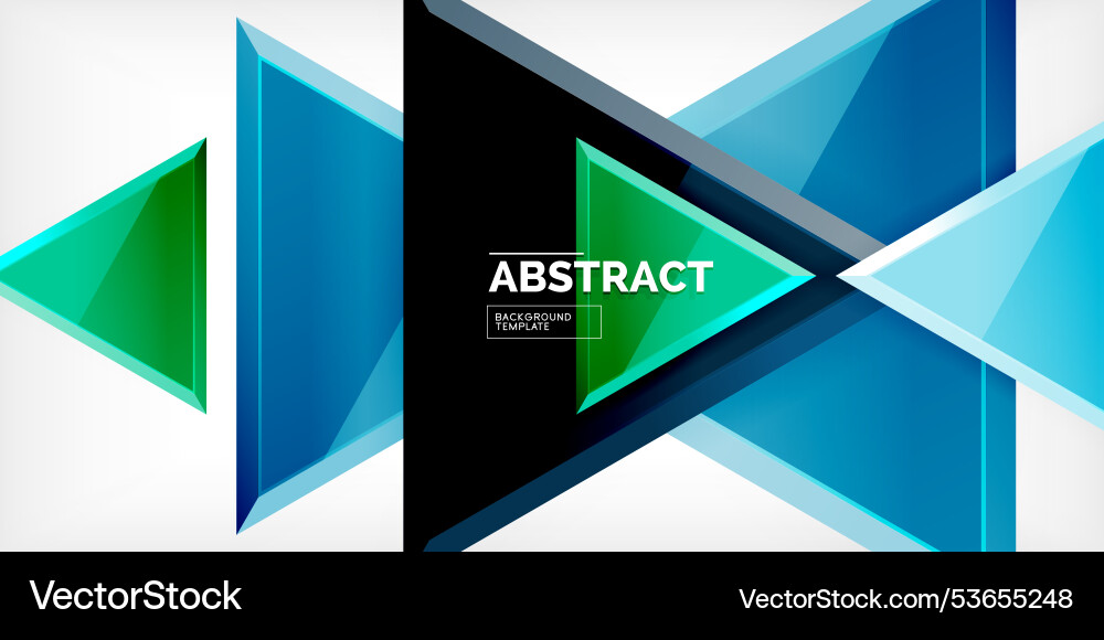 Abstract background - colorful triangles with 3d Abstract background - colorful triangles with 3d Vector Image