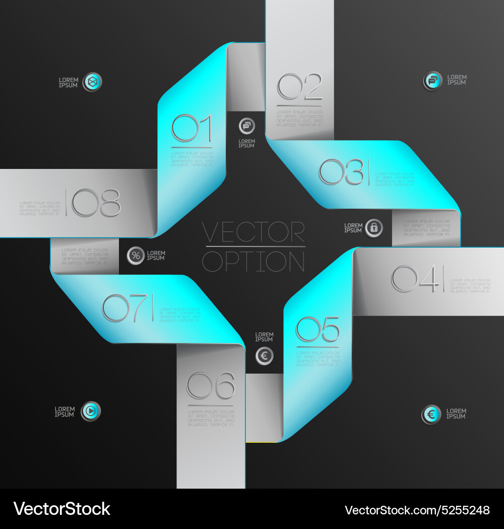 Design elements for options Vector Image