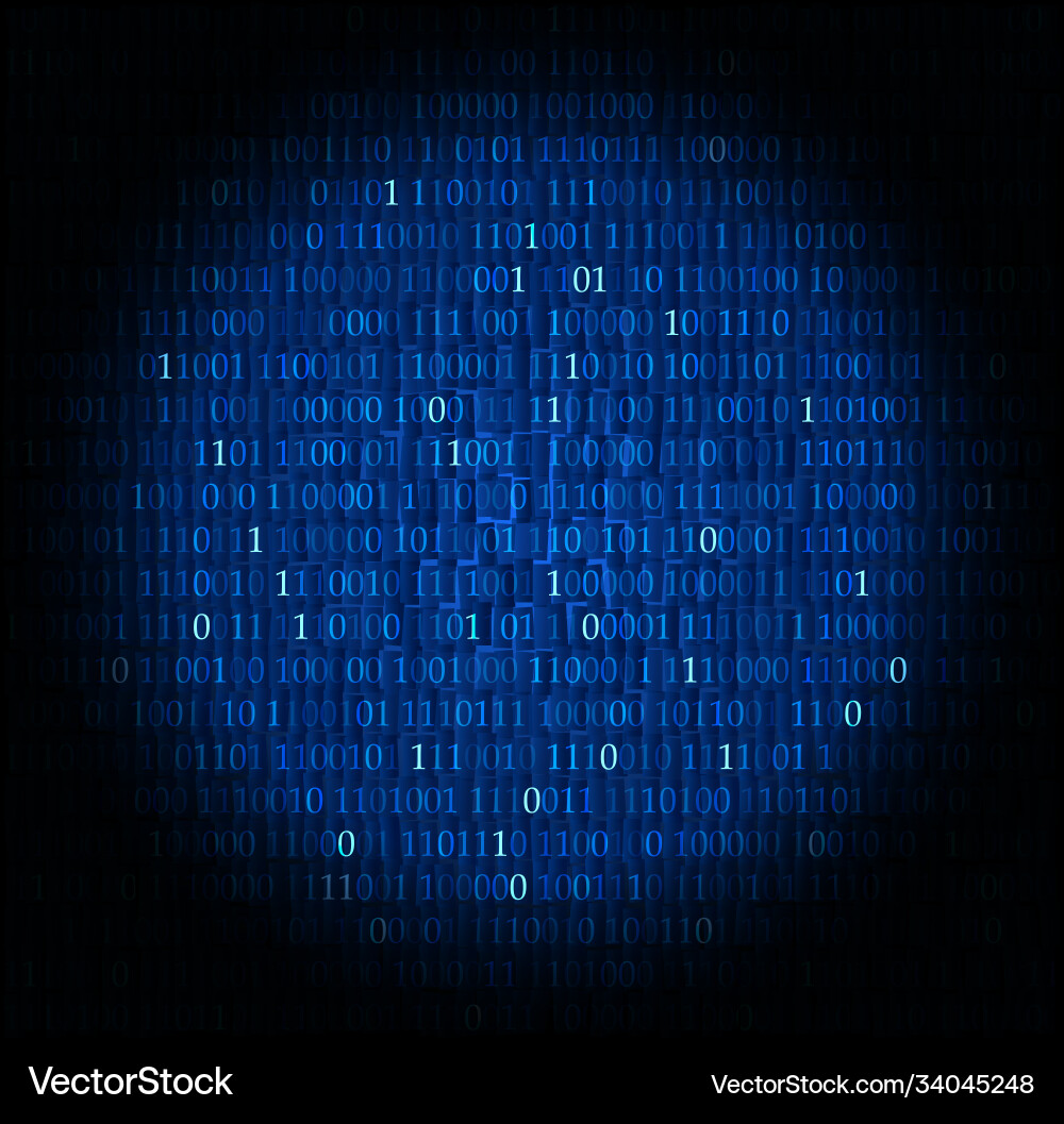 Digital Hex Code Background Vector Image