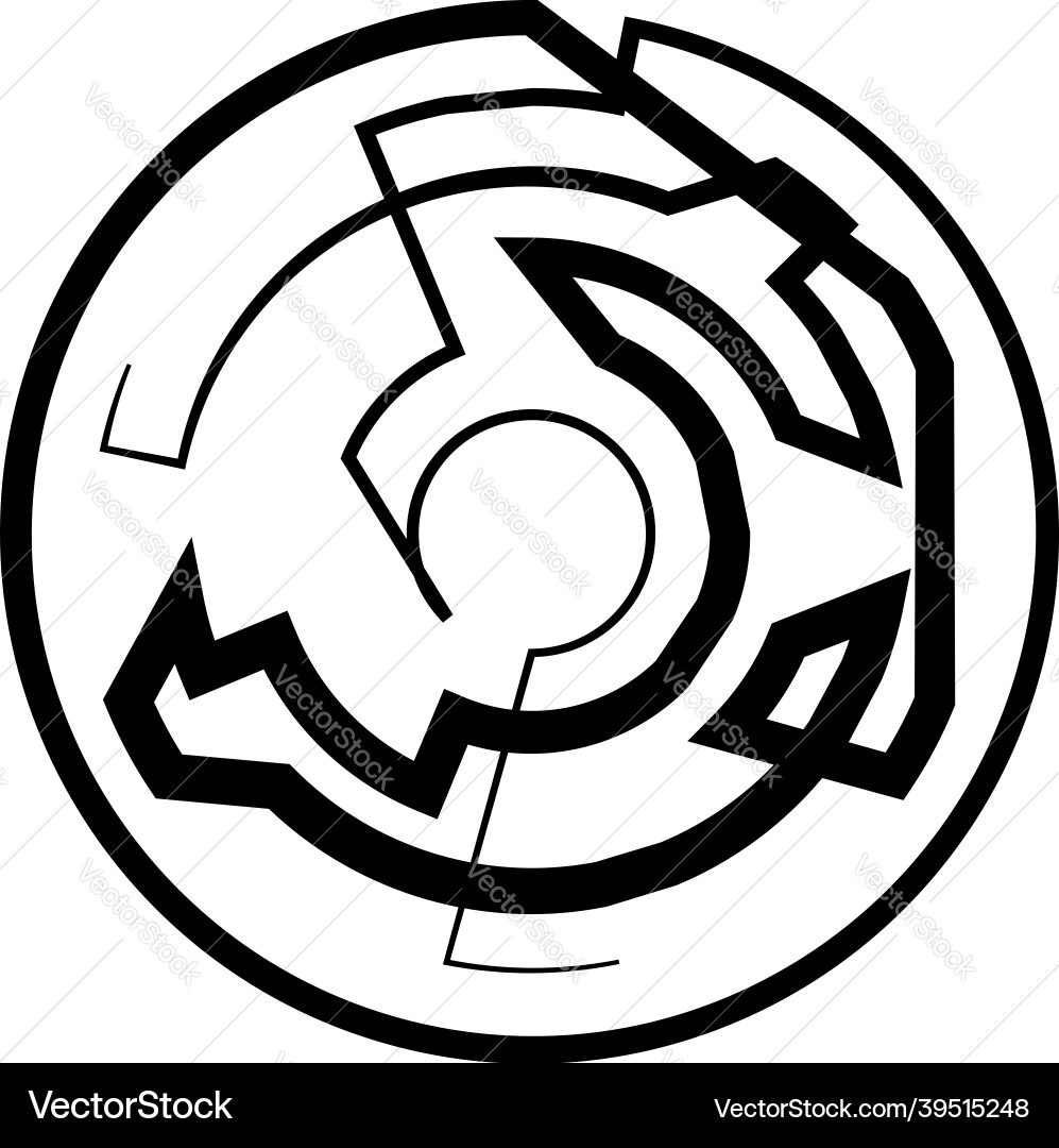 Geometric random circular element abstract Vector Image