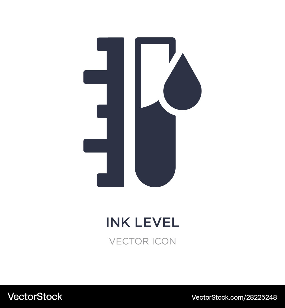 Ink level icon on white background simple element vector image
