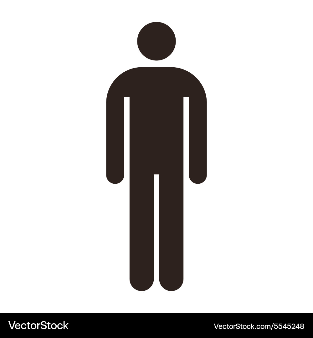Man Icon - Simple Symbol Vector Image