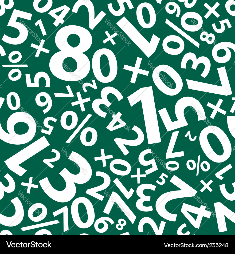 Number Pattern Background vector image
