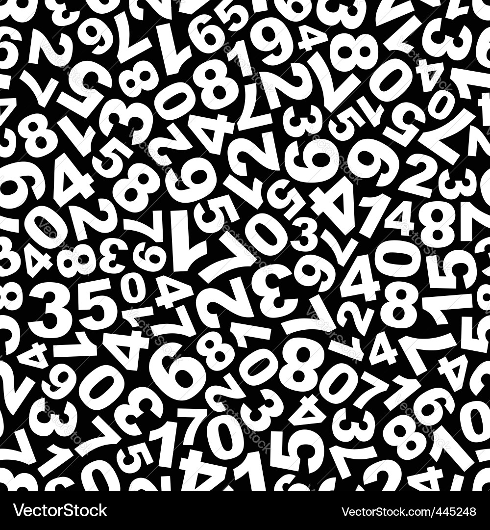 Seamless Number Pattern Background vector image