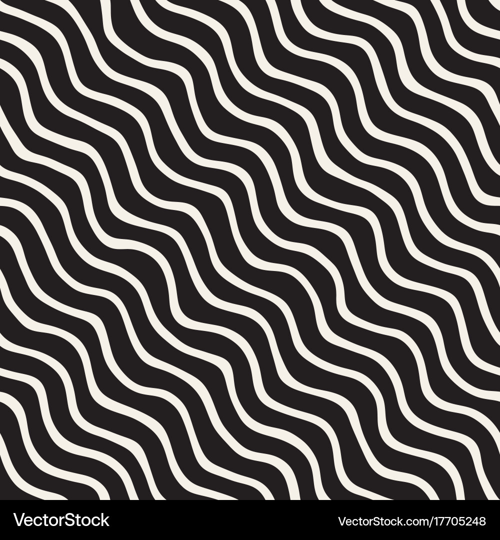 Seamless pattern with hand drawn waves abstract Vector Image