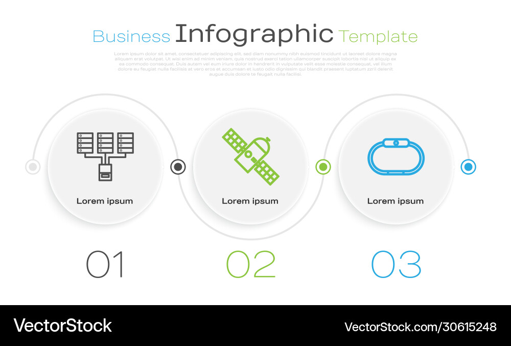 Set line server data web hosting satellite Set line server data web hosting satellite Vector Image