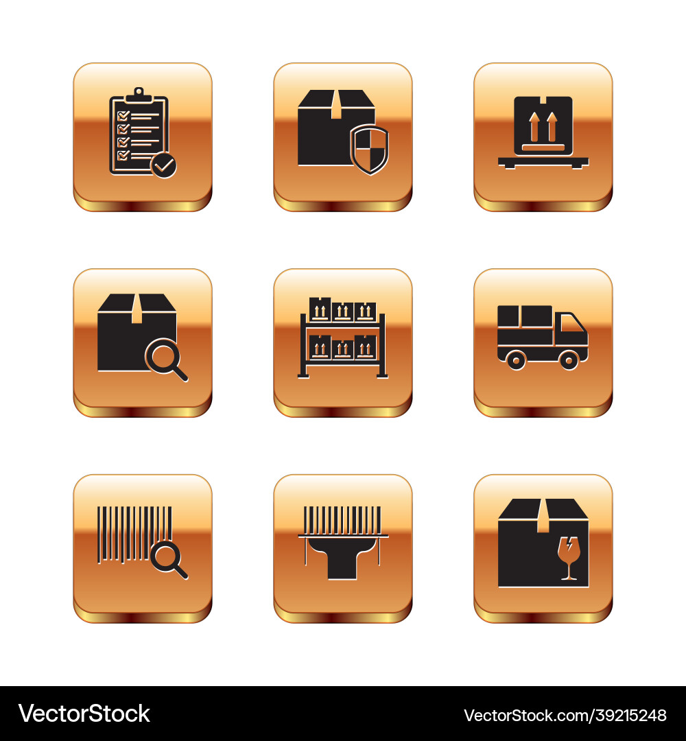 Set verification of delivery list search barcode Set verification of delivery list search barcode Vector Image
