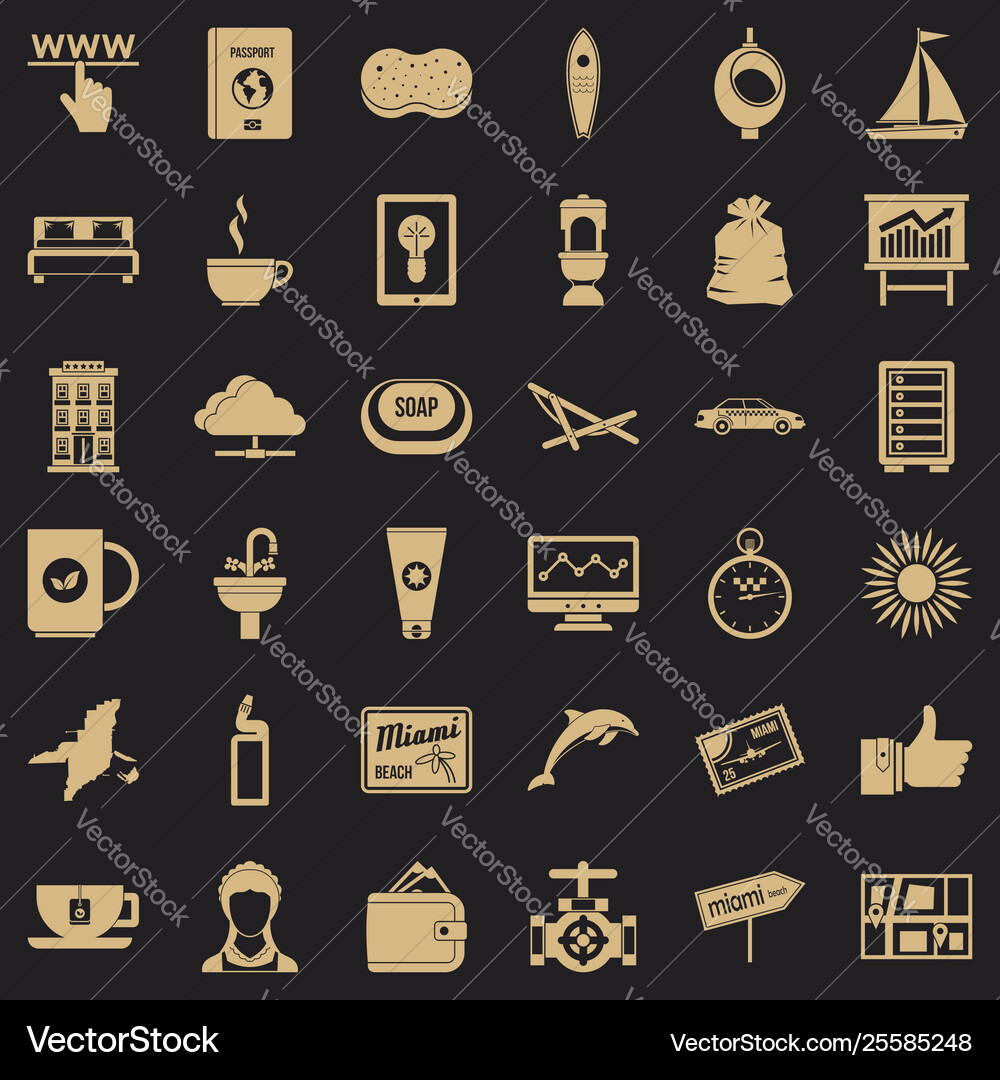 Soap icons set simple style Vector Image