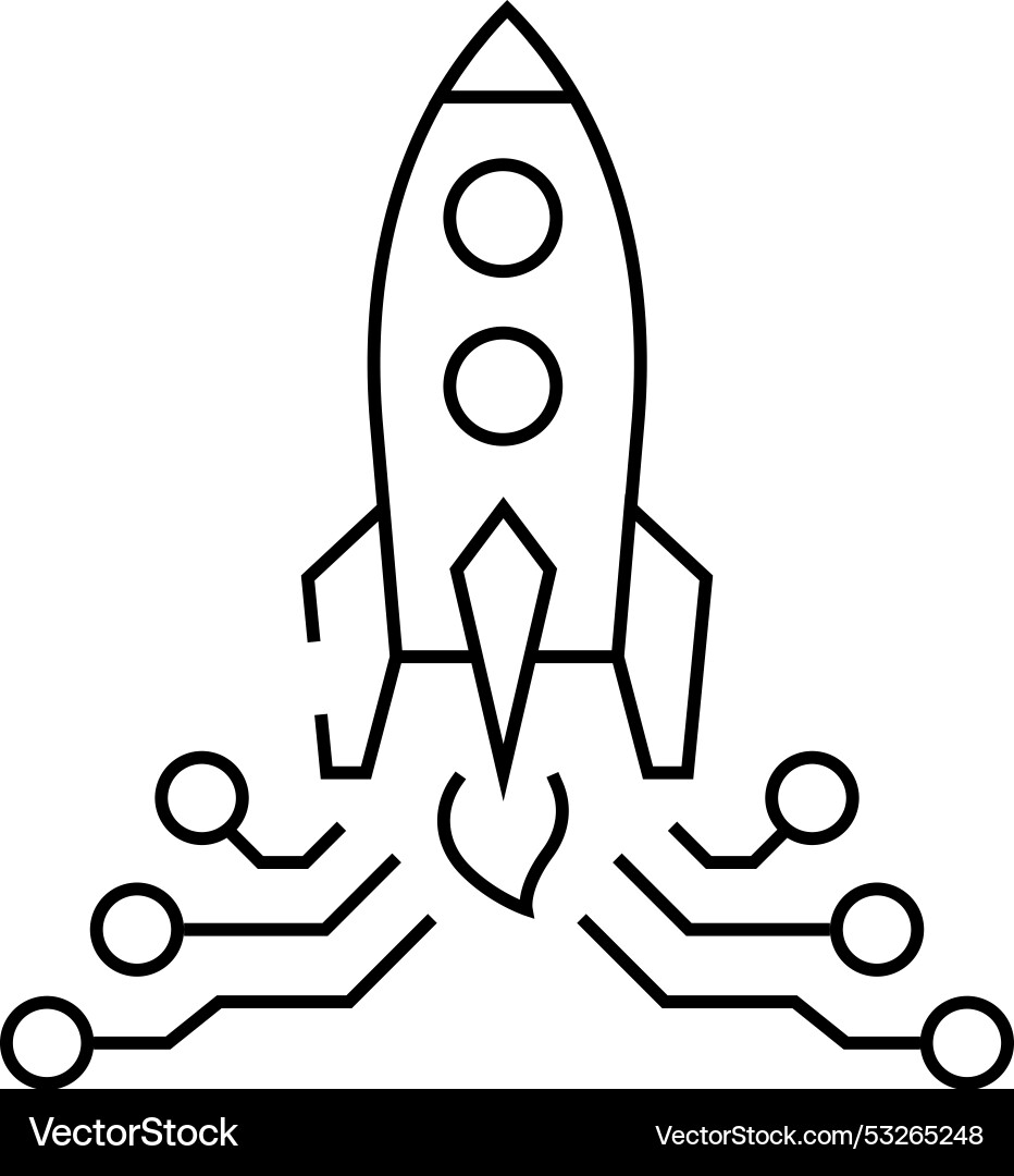 Tech startup enthusiast line icon Vector Image
