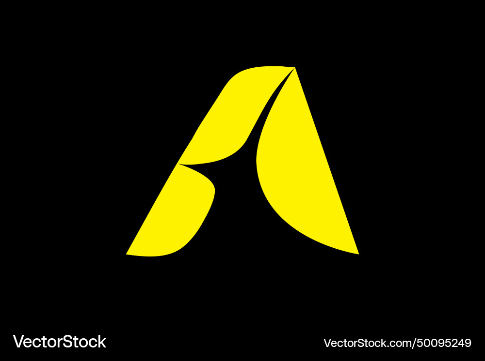 A and path logo design logomark file Vector Image