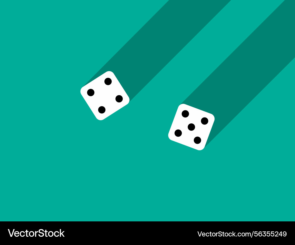 A pair of dice with numbers 4 and 5 craps A pair of dice with numbers 4 and 5 craps vector image