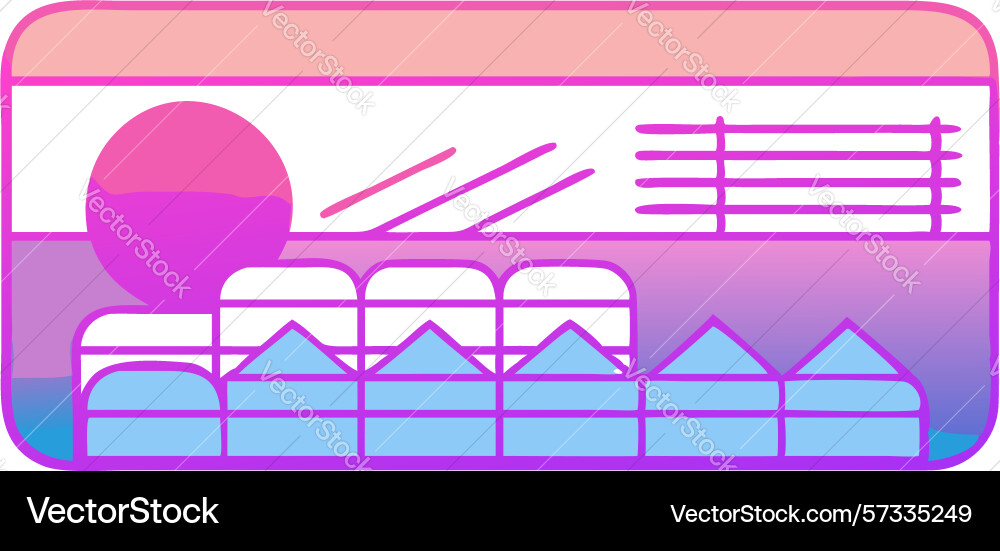 Abstract digital waveform display design vector image