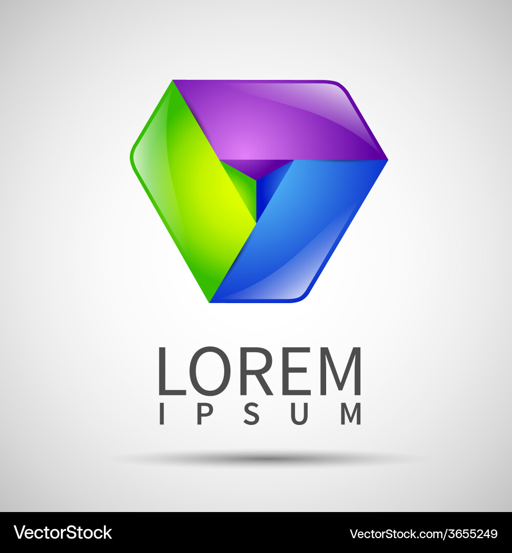 Abstract element shape design icon vector image
