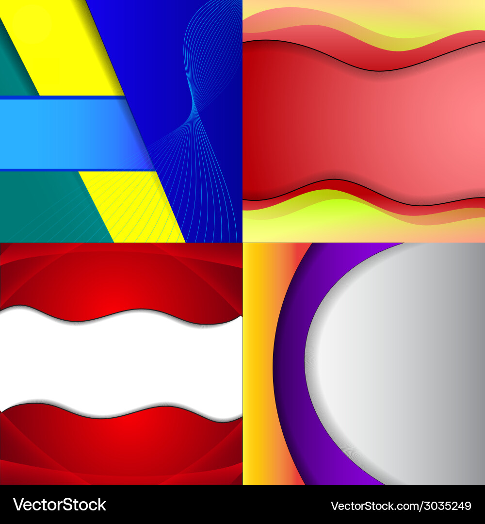 Big set of soft colored abstract background Vector Image