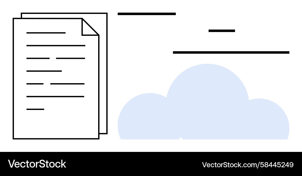 Cloud Storage & Data Sync Vector Image