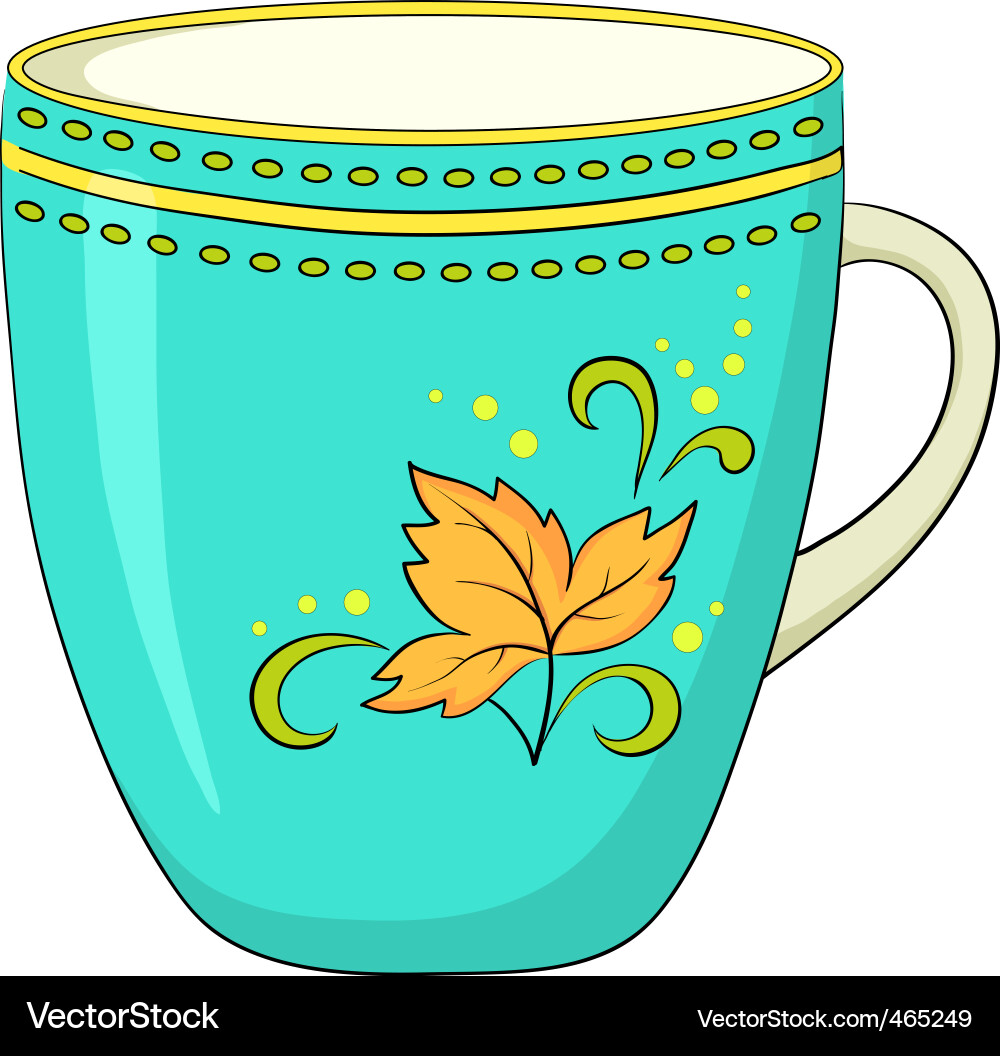 Cup with a pattern vector image