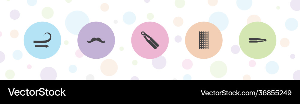 Curl icons Vector Image