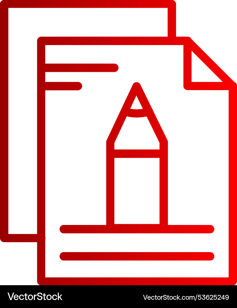File line gradient icon Vector Image