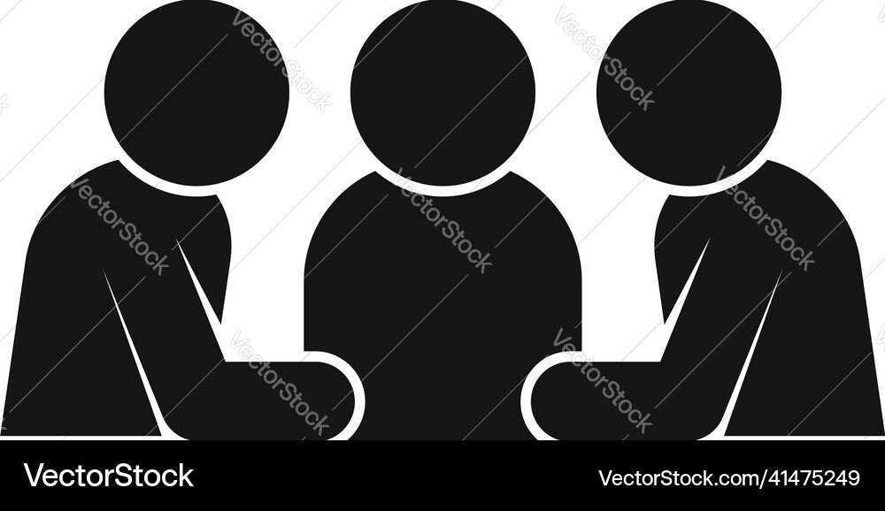 Group dialog icon simple speak think Group dialog icon simple speak think Vector Image