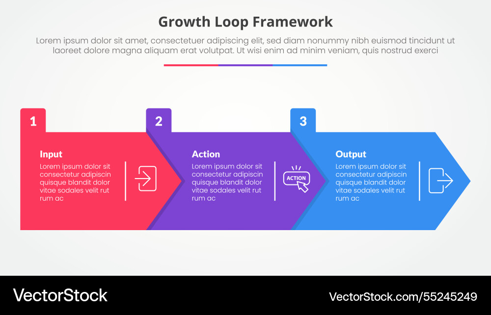 Growth loop framework infographic concept Vector Image