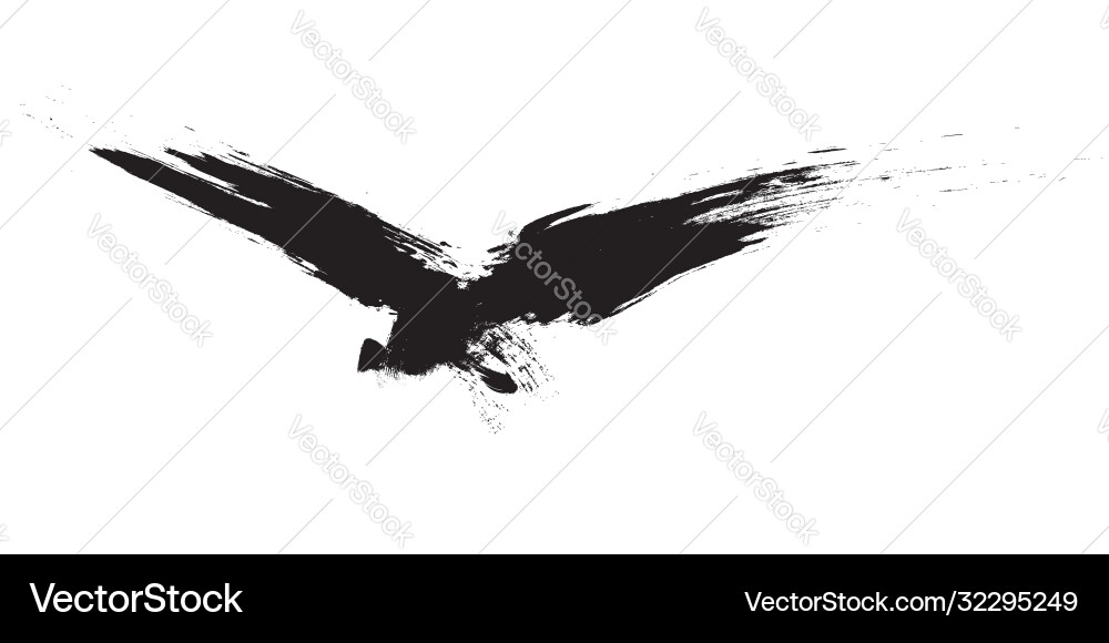 Grunge bird Royalty Free Vector Image - VectorStock