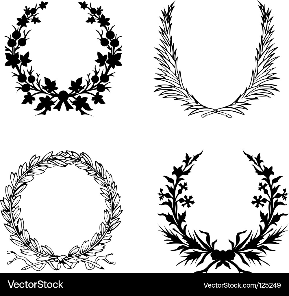 Laurel wreaths Royalty Free Vector Image - VectorStock