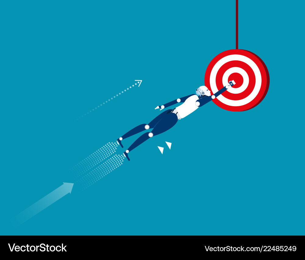 Leader robot target concept business artificial Vector Image
