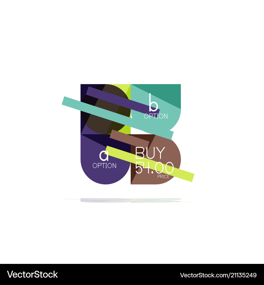 Minimal flat clean abstract option step Minimal flat clean abstract option step Vector Image