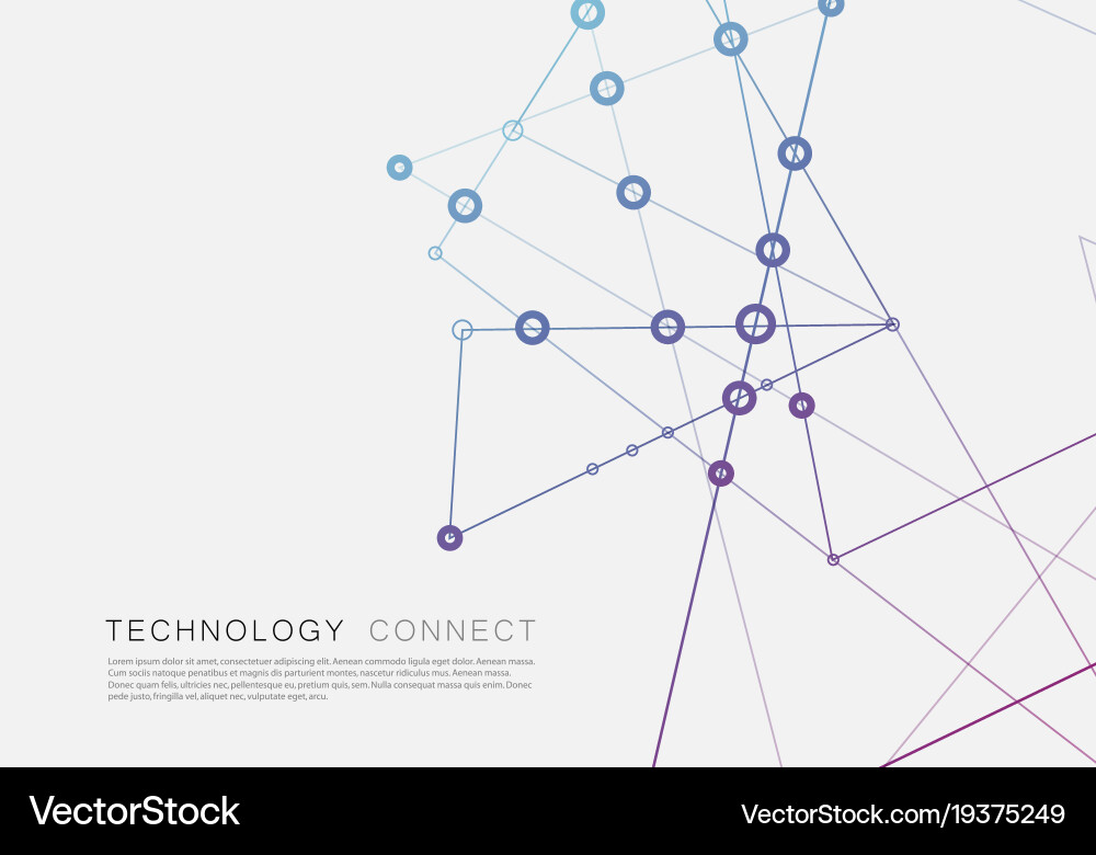 Modern Network Connection Shapes vector image