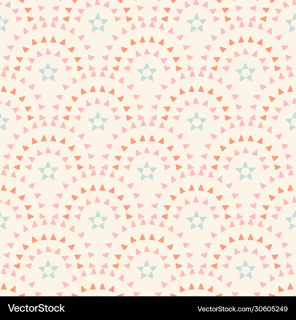 Rainbow pattern with small triangle and star vector image