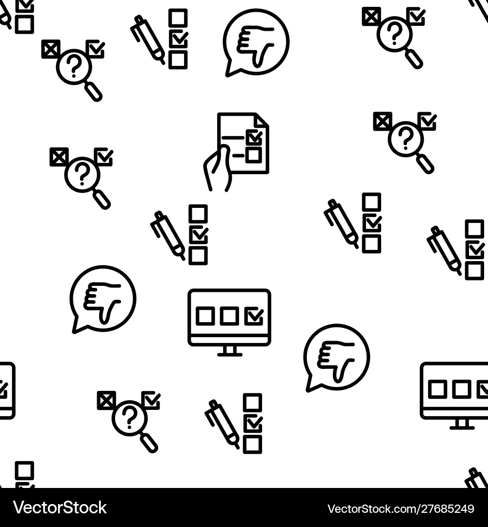Survey rating seamless pattern Vector Image
