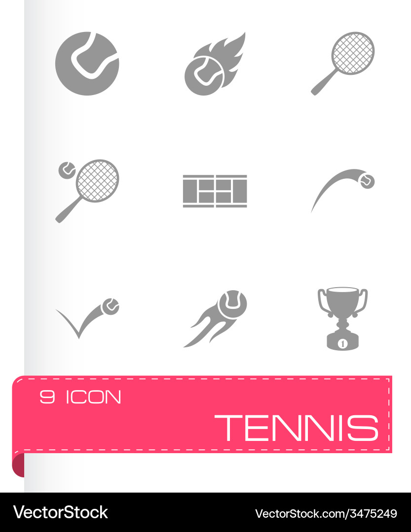 Tennis icon set Vector Image