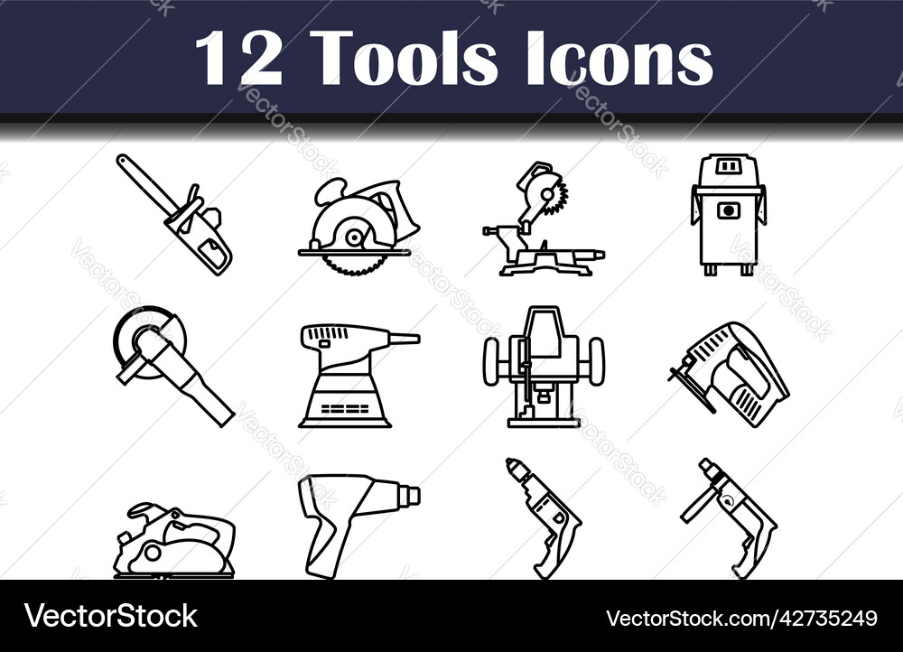 Tools icon set Royalty Free Vector Image - VectorStock