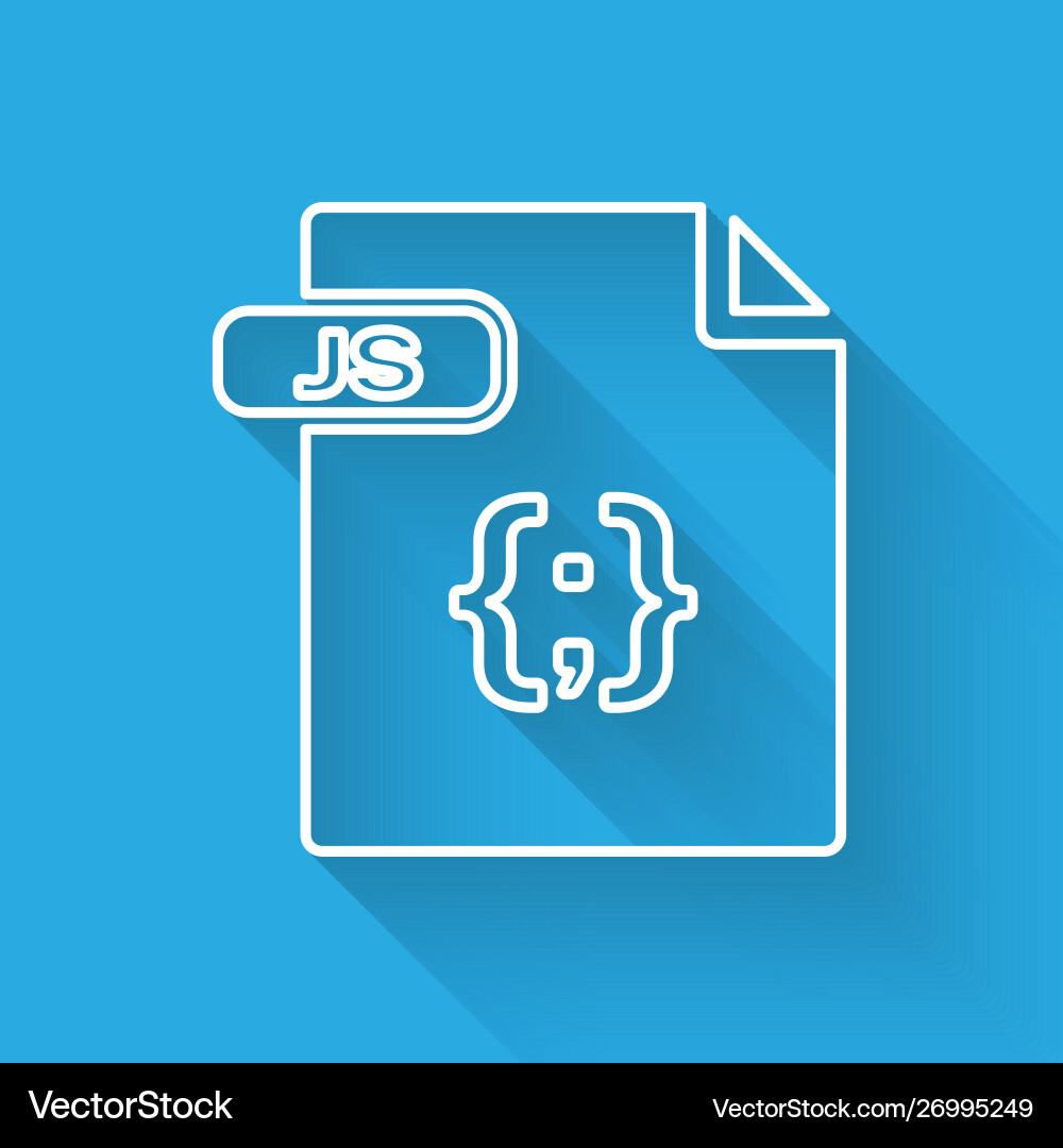 White line js file document download button White line js file document download button vector image